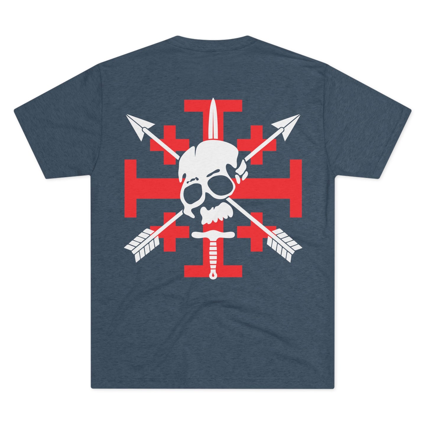 Crusaders Cross- White Logo Tri Blend