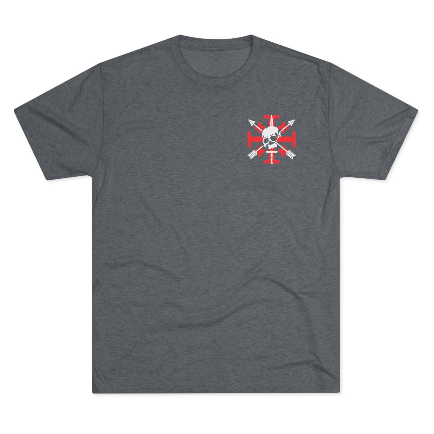 Crusaders Cross- White Logo Tri Blend