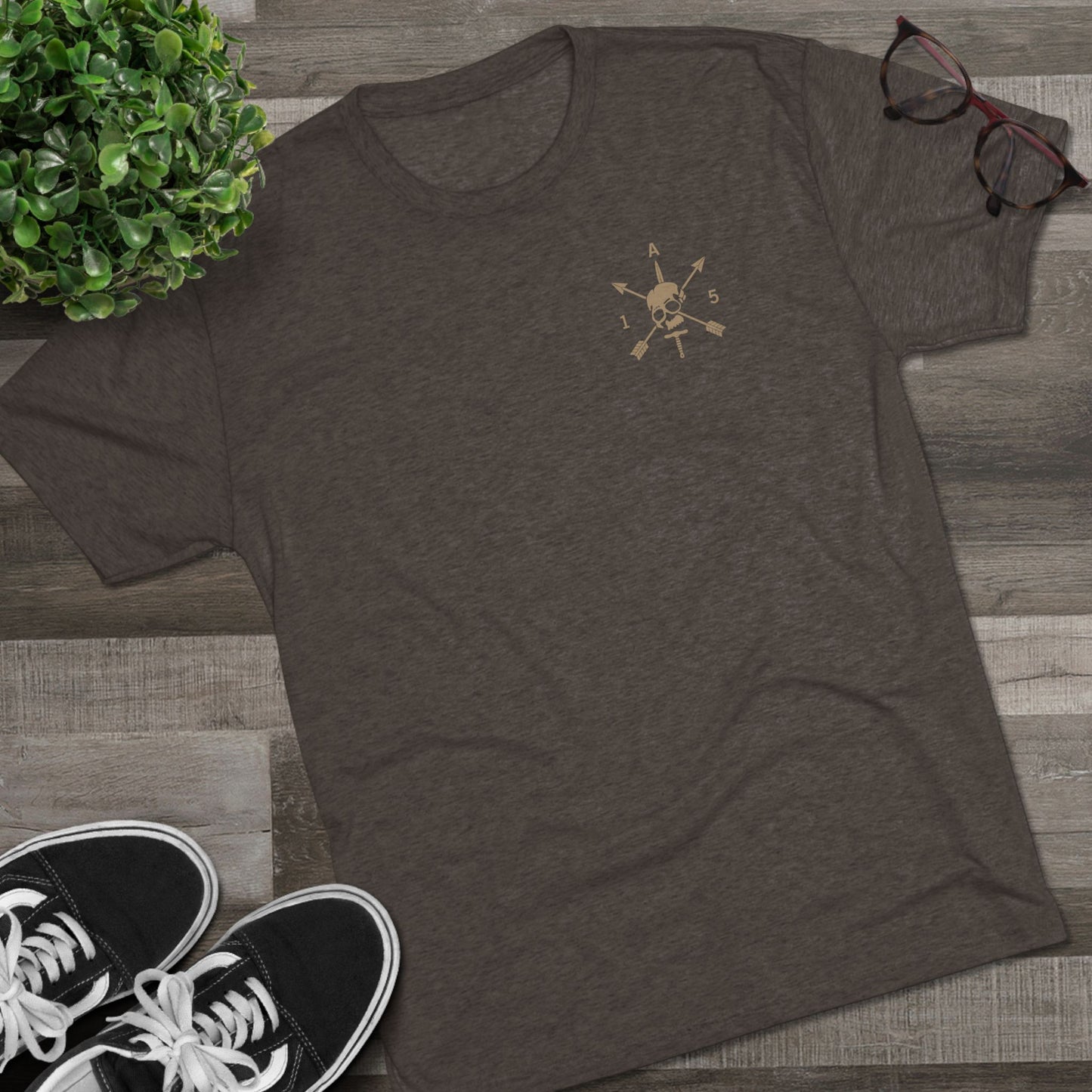 A15- Tan Logo Tshirt- Holiday 2024