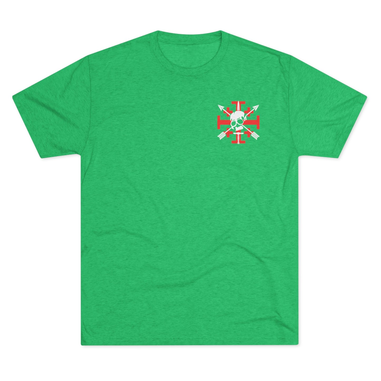 Crusaders Cross- White Logo Tri Blend