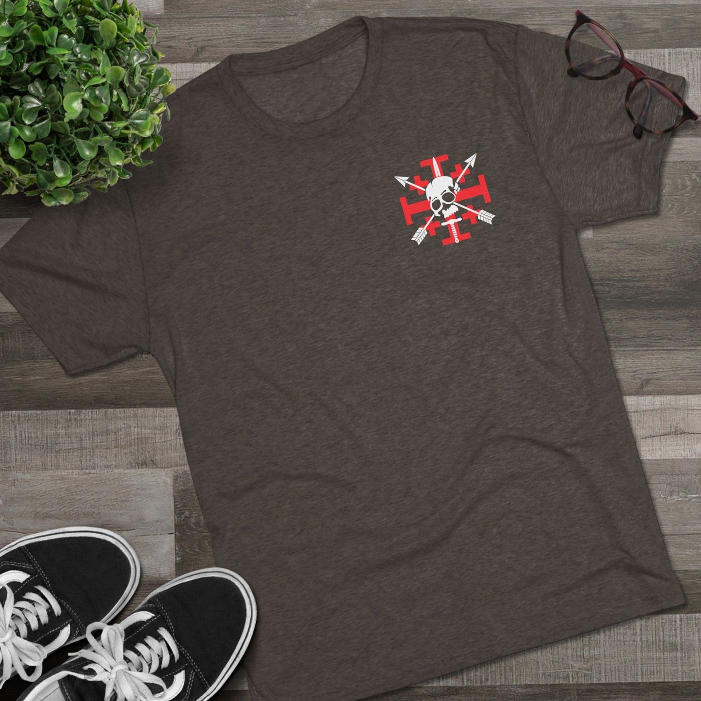 Crusaders Cross- White Logo Tri Blend