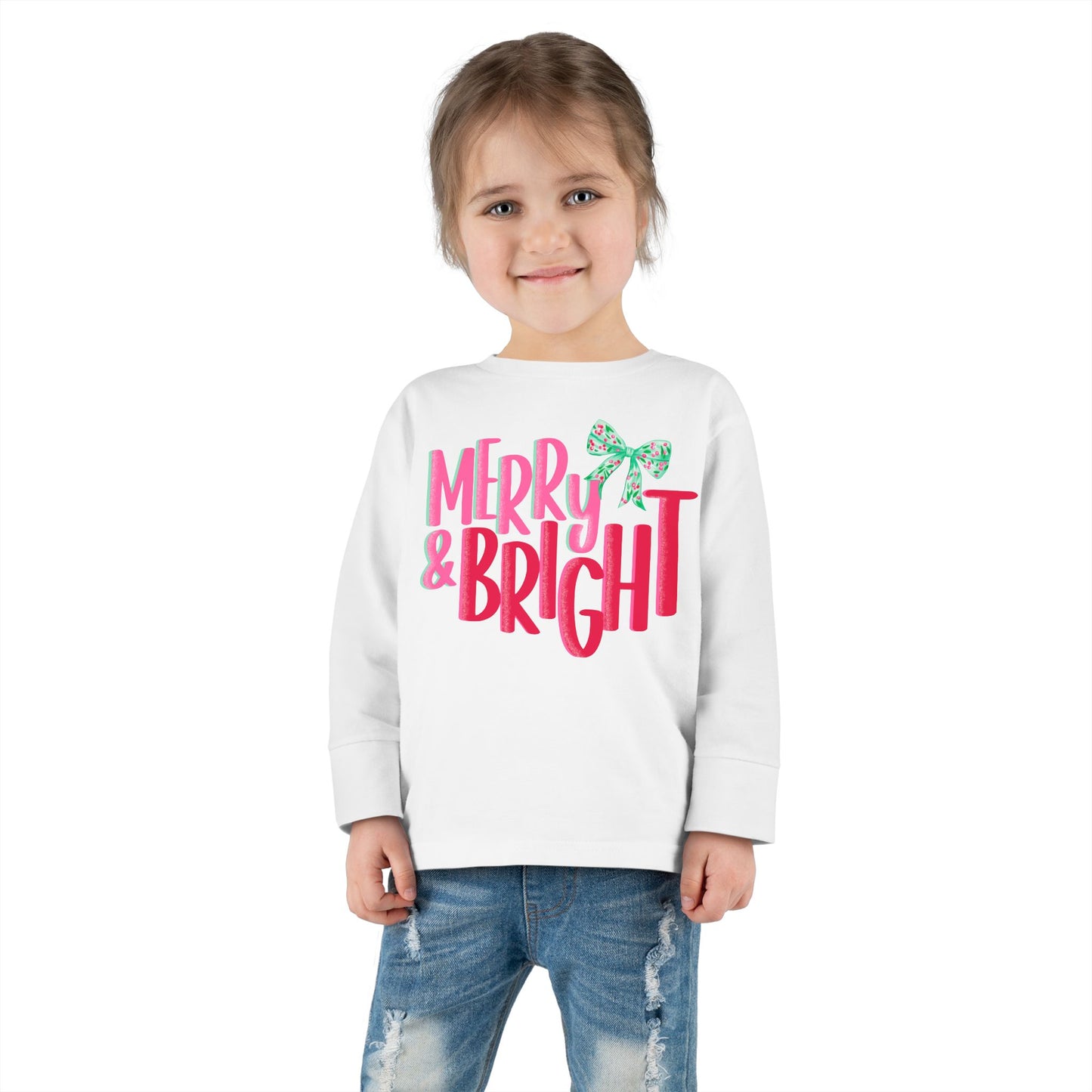 Toddler Long Sleeve Tee Merry and Bright