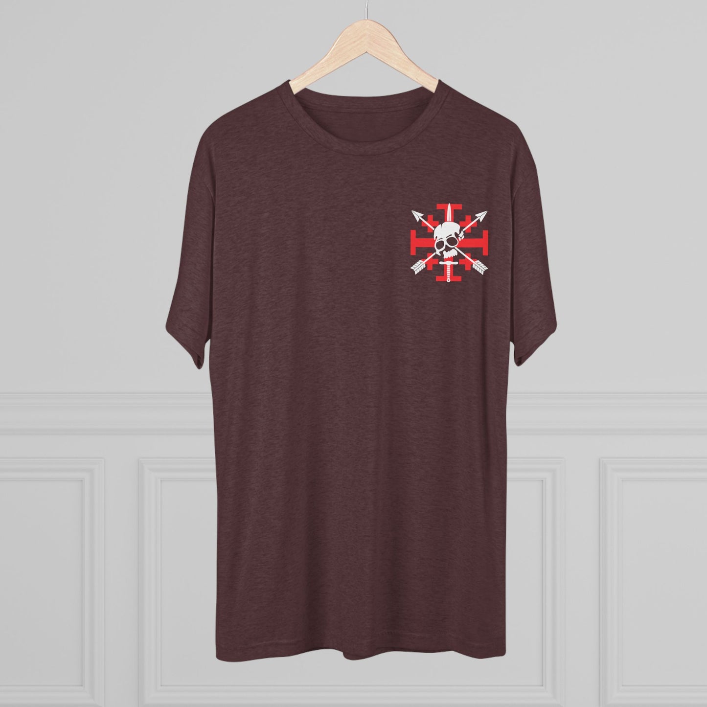 Crusaders Cross- White Logo Tri Blend