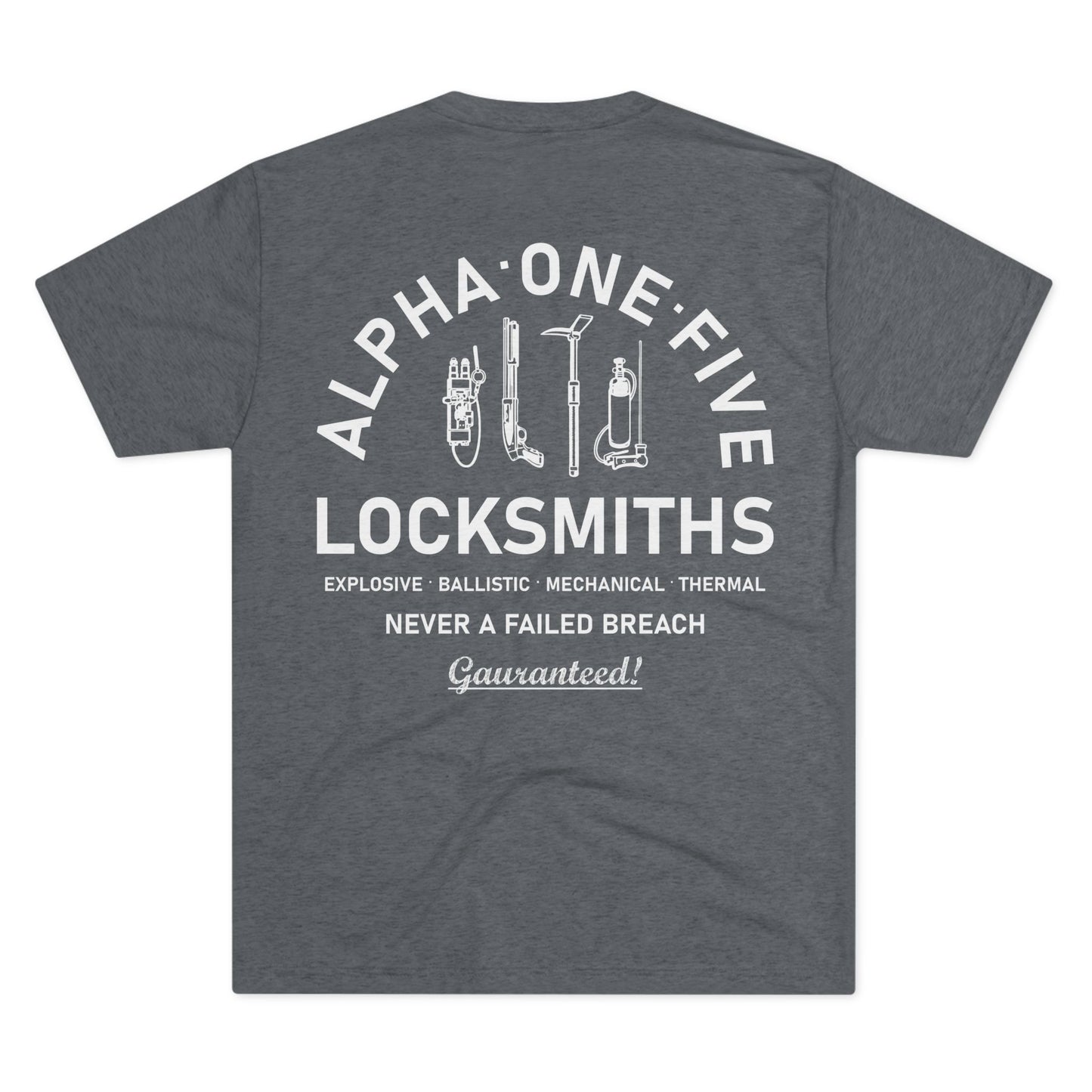A15 Locksmith Unisex Tri-Blend Crew Tee- White