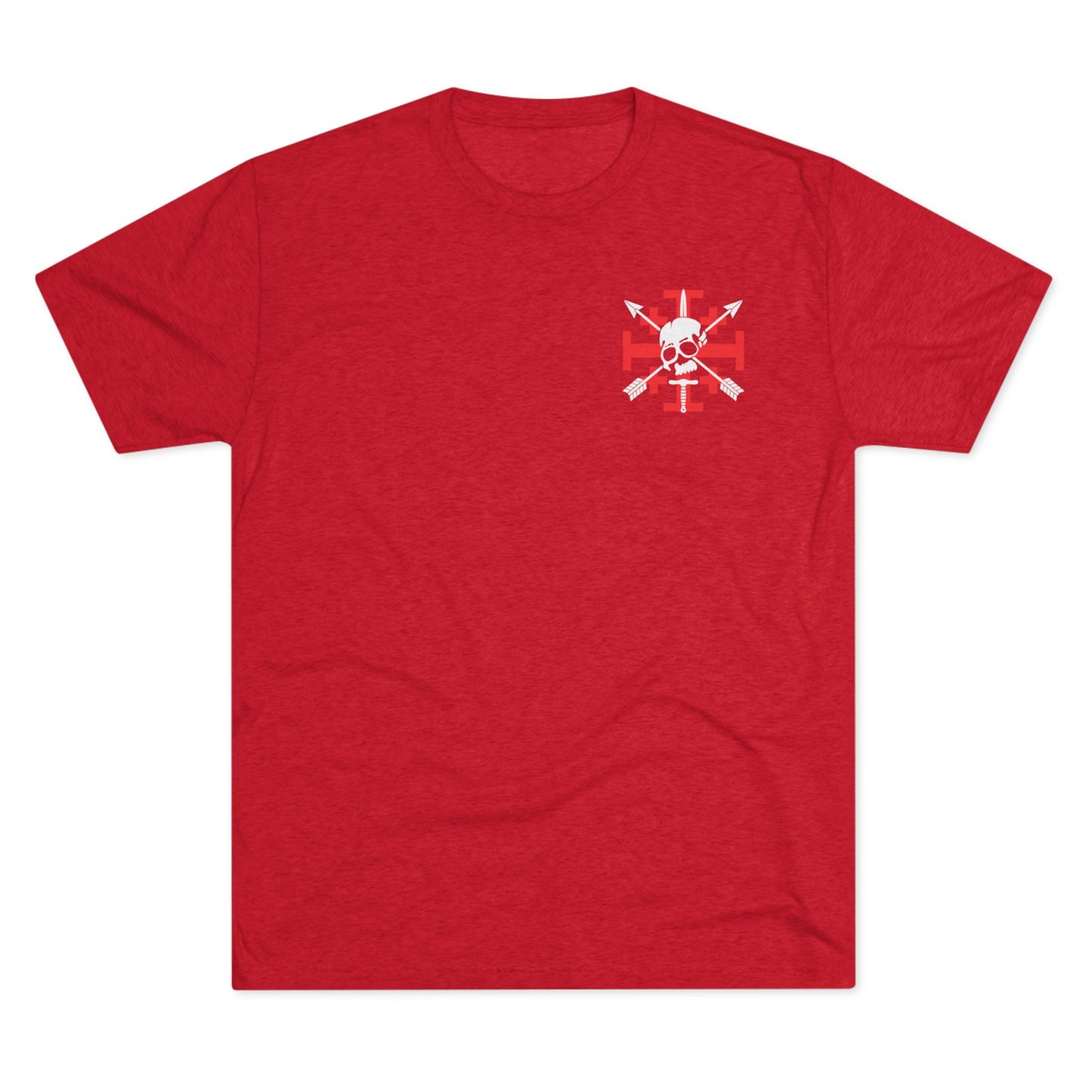 Crusaders Cross- White Logo Tri Blend