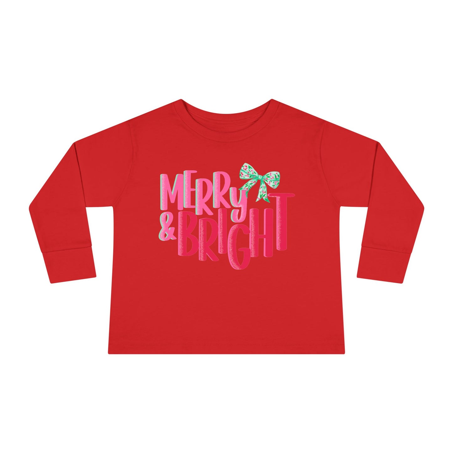 Toddler Long Sleeve Tee Merry and Bright