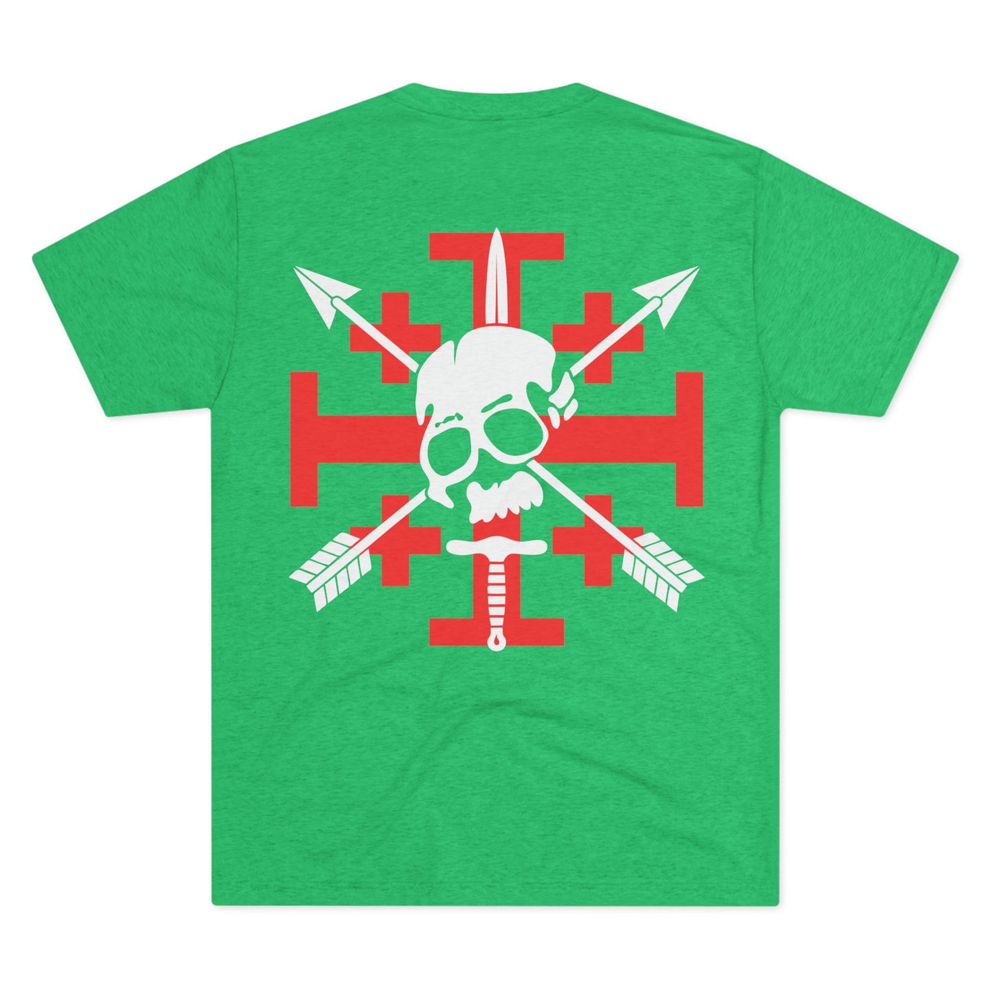 Crusaders Cross- White Logo Tri Blend