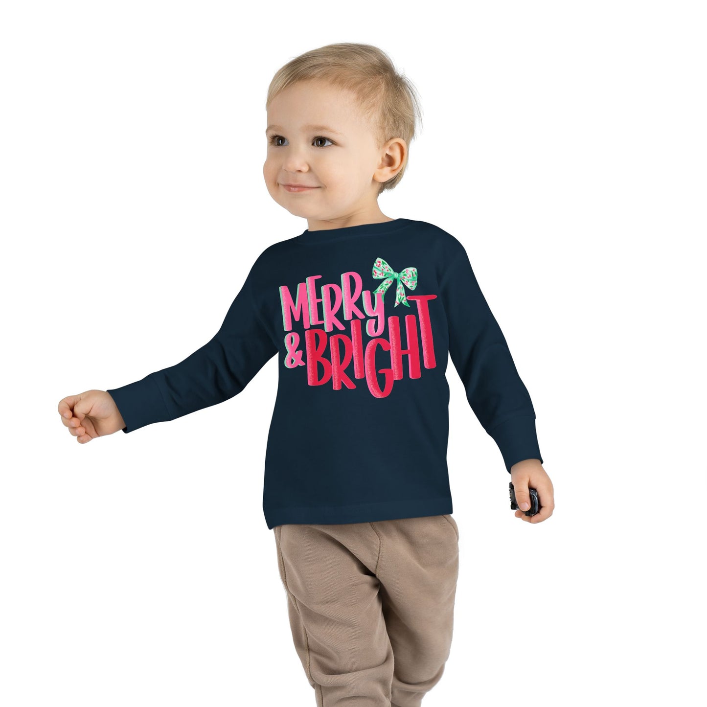Toddler Long Sleeve Tee Merry and Bright