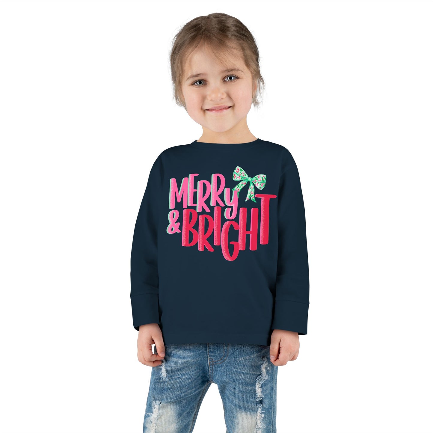 Toddler Long Sleeve Tee Merry and Bright