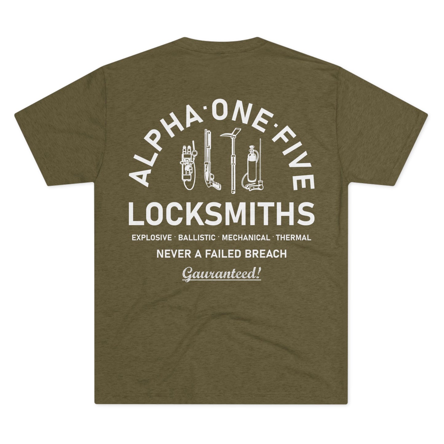 A15 Locksmith Unisex Tri-Blend Crew Tee- White