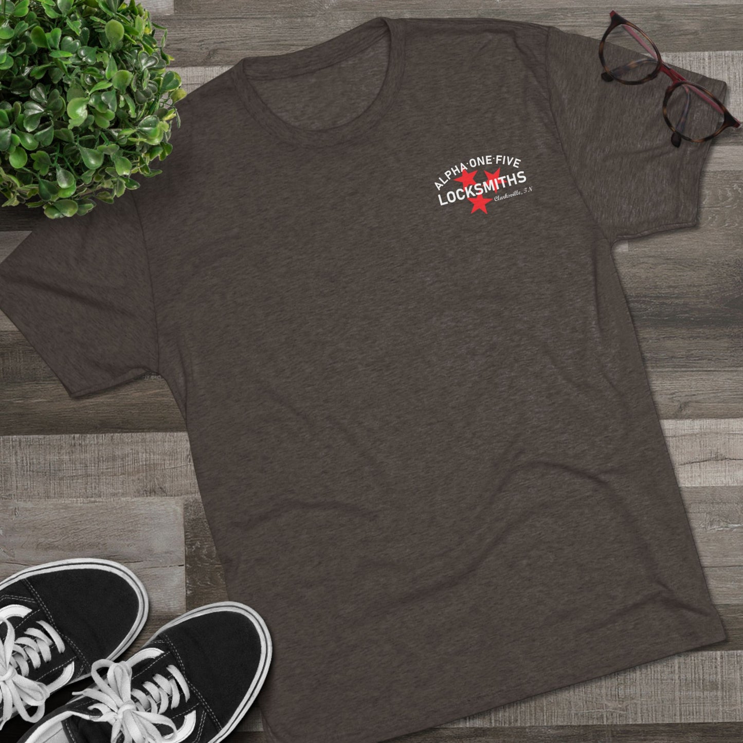 A15 Locksmith Unisex Tri-Blend Crew Tee- White