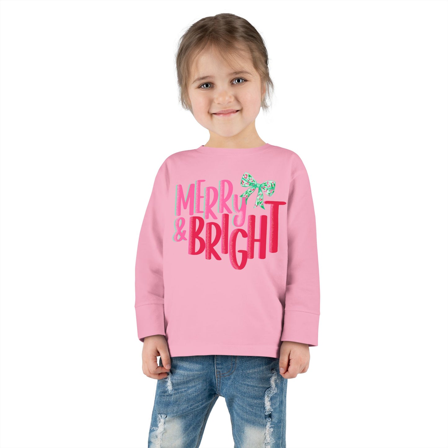 Toddler Long Sleeve Tee Merry and Bright