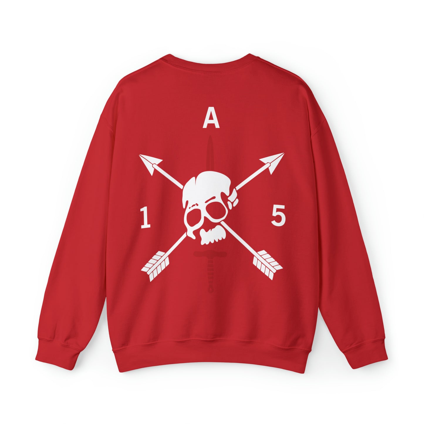 White and Red/ Front and Back- Crewneck Sweatshirt