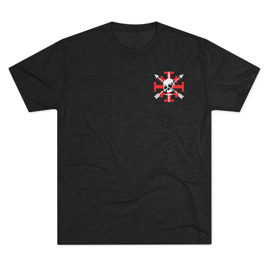 Crusaders Cross- White Logo Tri Blend