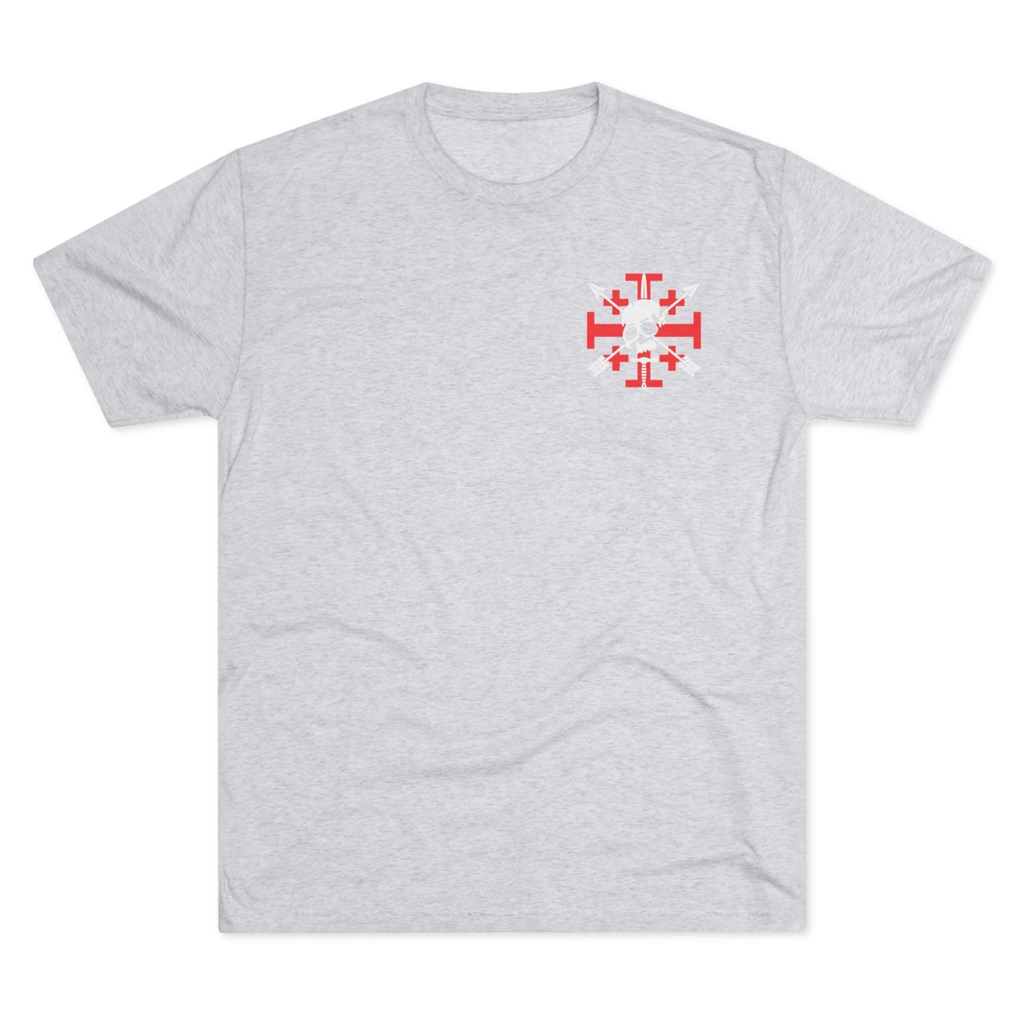 Crusaders Cross- White Logo Tri Blend