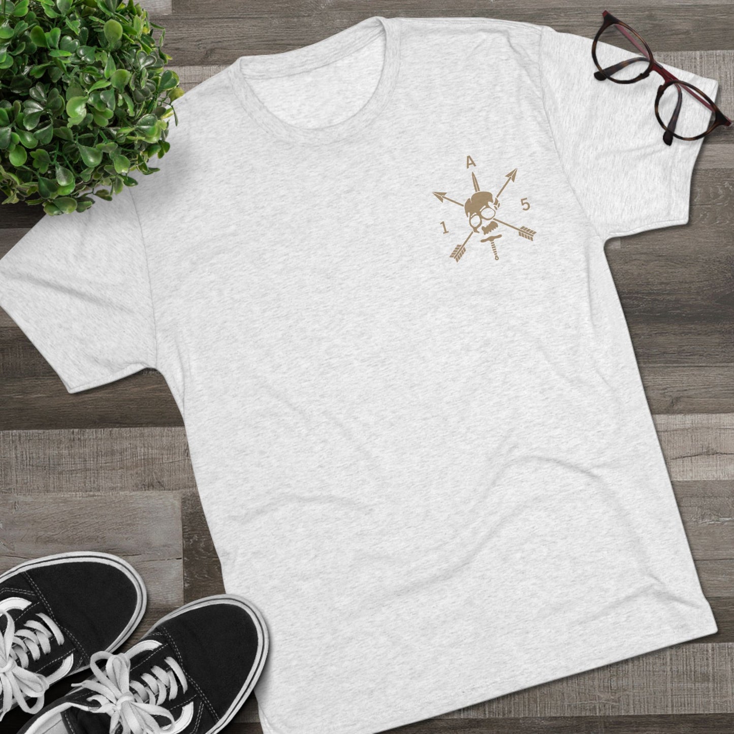 A15- Tan Logo Tshirt- Holiday 2024